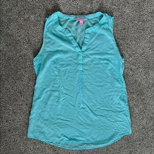 Sleeveless Aqua Lilly Pulitzer Top
